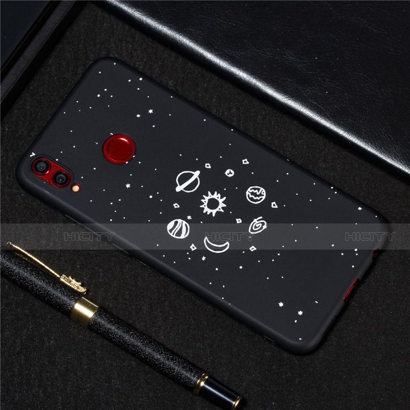 Custodia Silicone Gel Morbida Mistica Luna Stelle Cover per Huawei Honor V10 Lite