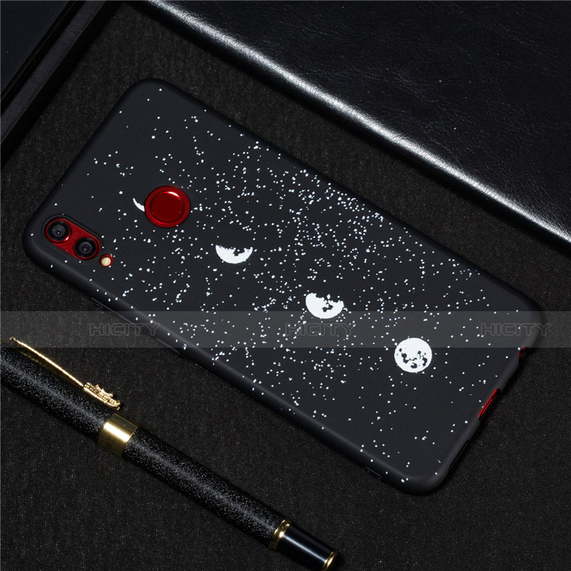 Custodia Silicone Gel Morbida Mistica Luna Stelle Cover per Huawei Honor View 10 Lite