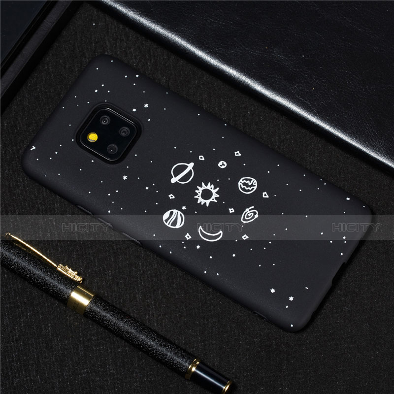 Custodia Silicone Gel Morbida Mistica Luna Stelle Cover per Huawei Mate 20 Pro