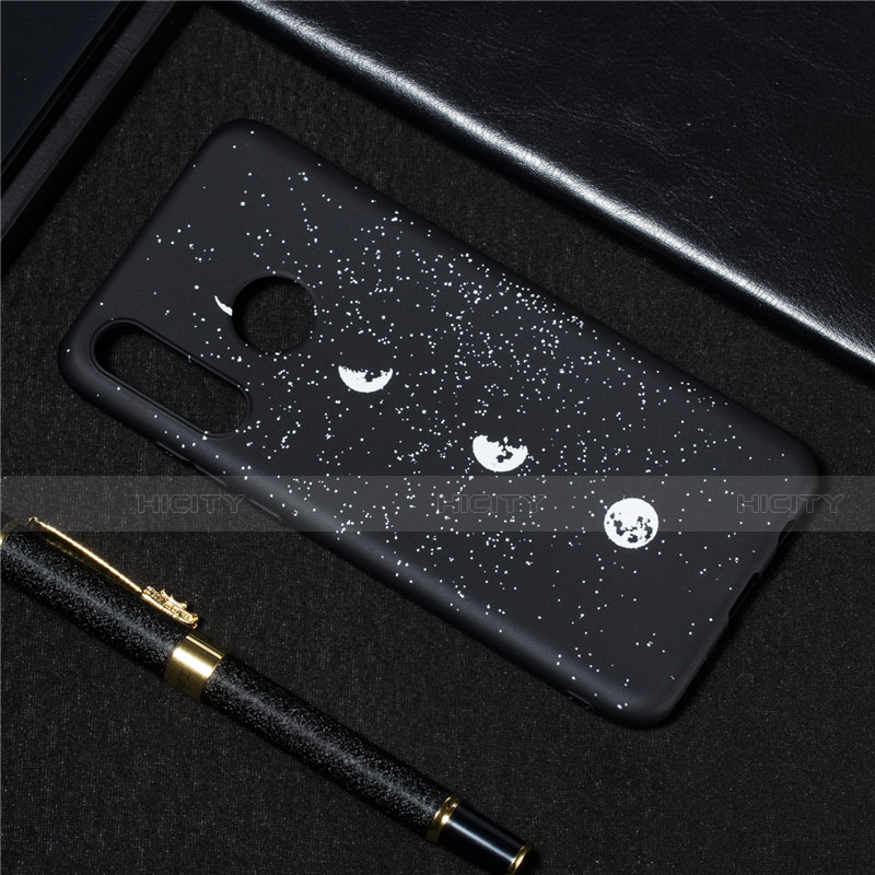 Custodia Silicone Gel Morbida Mistica Luna Stelle Cover per Huawei P30 Lite XL