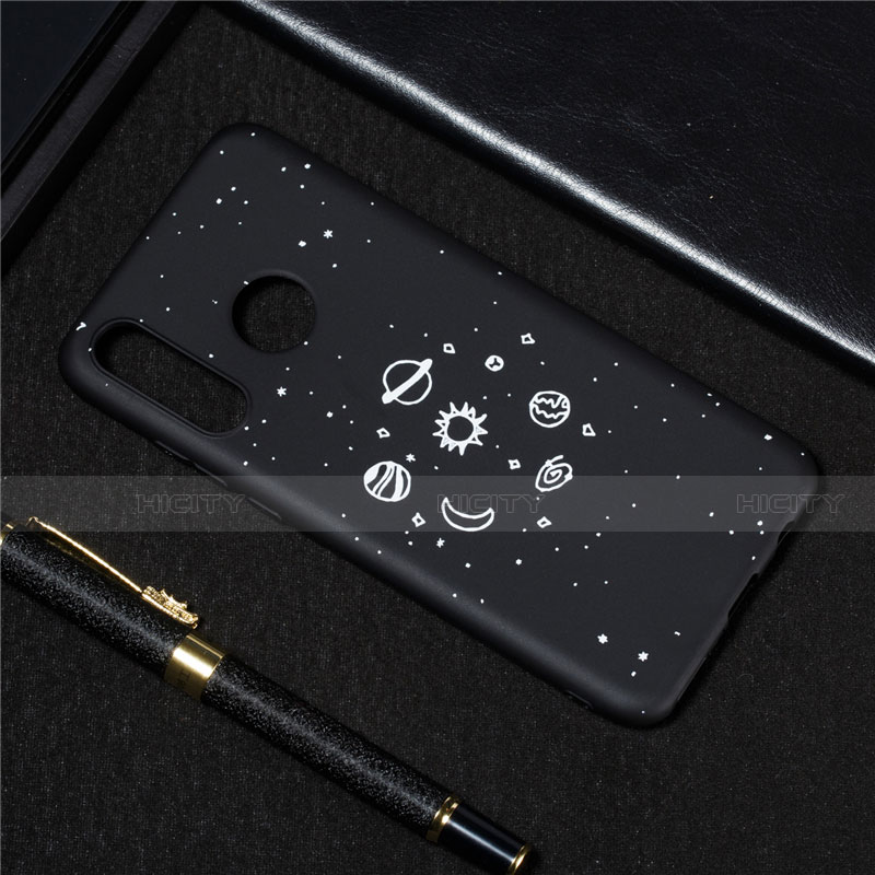 Custodia Silicone Gel Morbida Mistica Luna Stelle Cover per Huawei P30 Lite XL