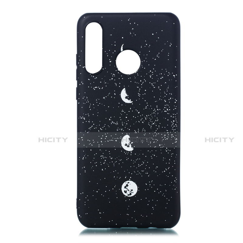 Custodia Silicone Gel Morbida Mistica Luna Stelle Cover per Huawei P30 Lite XL Multicolore