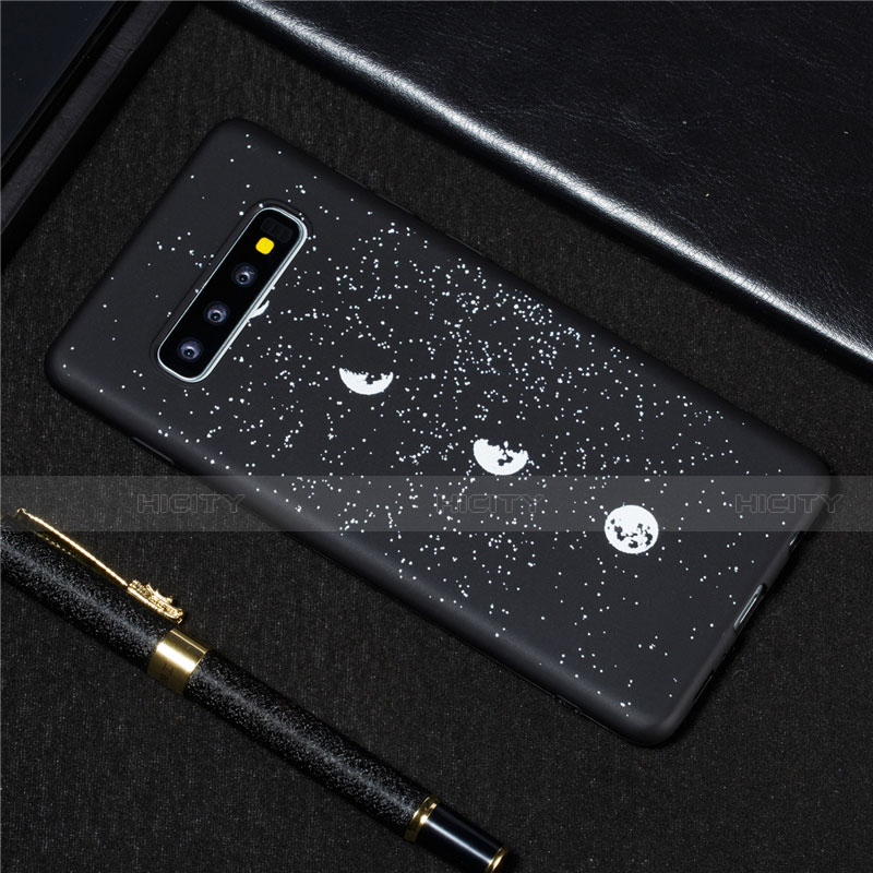 Custodia Silicone Gel Morbida Mistica Luna Stelle Cover per Samsung Galaxy S10