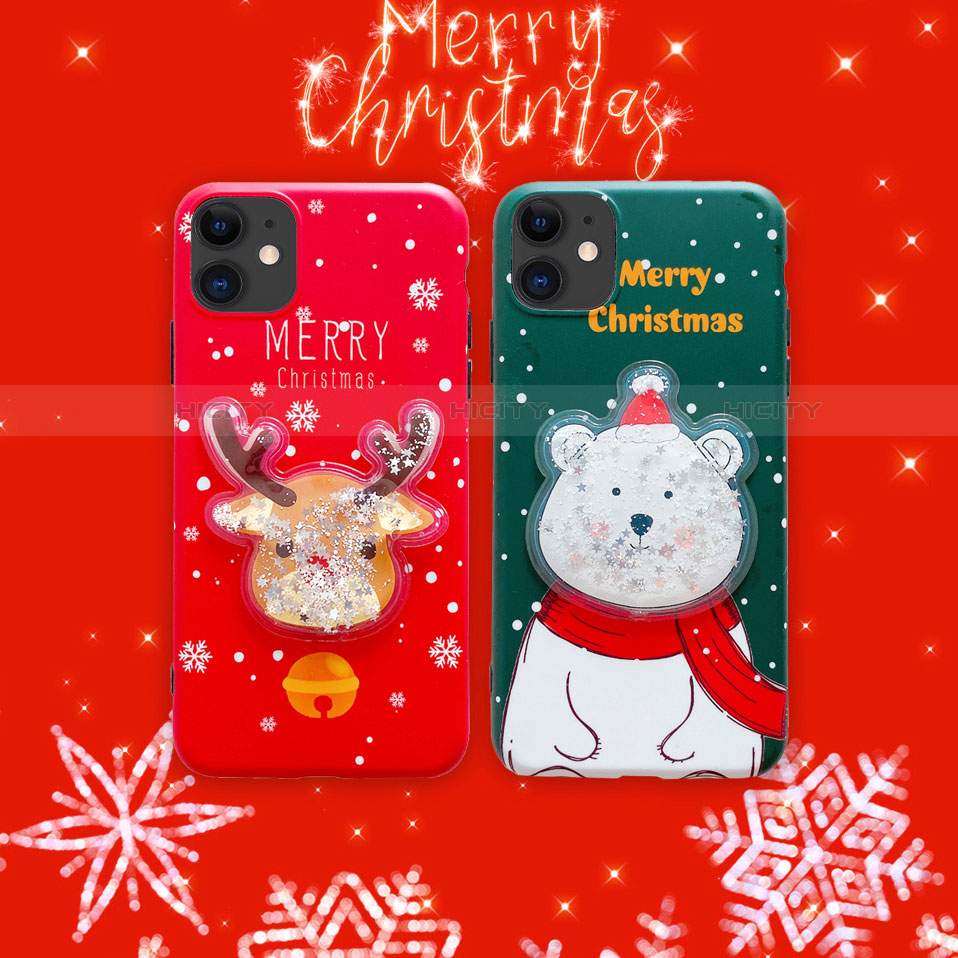 Custodia Silicone Gel Morbida Natale Cover C01 per Apple iPhone 11