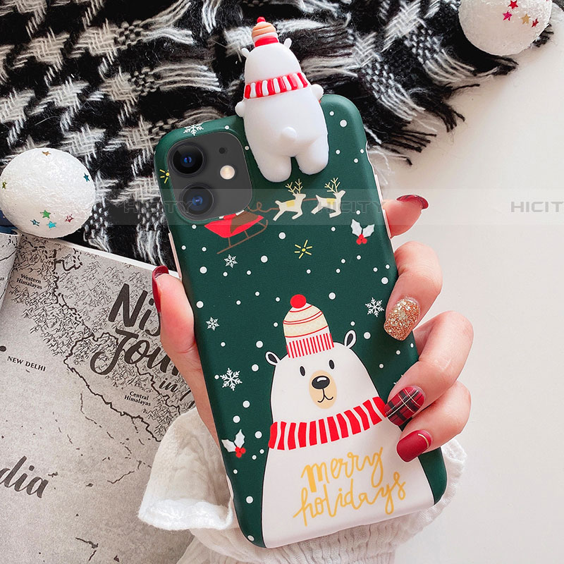 Custodia Silicone Gel Morbida Natale Cover C02 per Apple iPhone 11