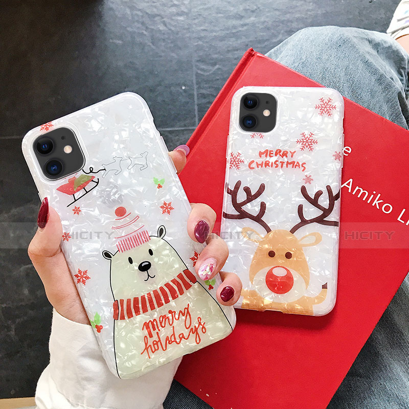 Custodia Silicone Gel Morbida Natale Cover per Apple iPhone 11