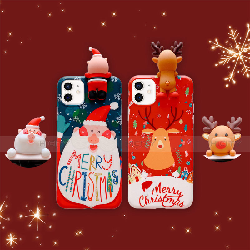 Custodia Silicone Gel Morbida Natale Cover S01 per Apple iPhone 12 Mini