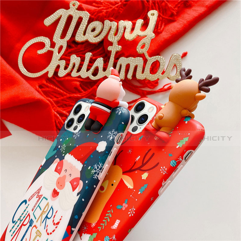 Custodia Silicone Gel Morbida Natale Cover S01 per Apple iPhone 12 Pro