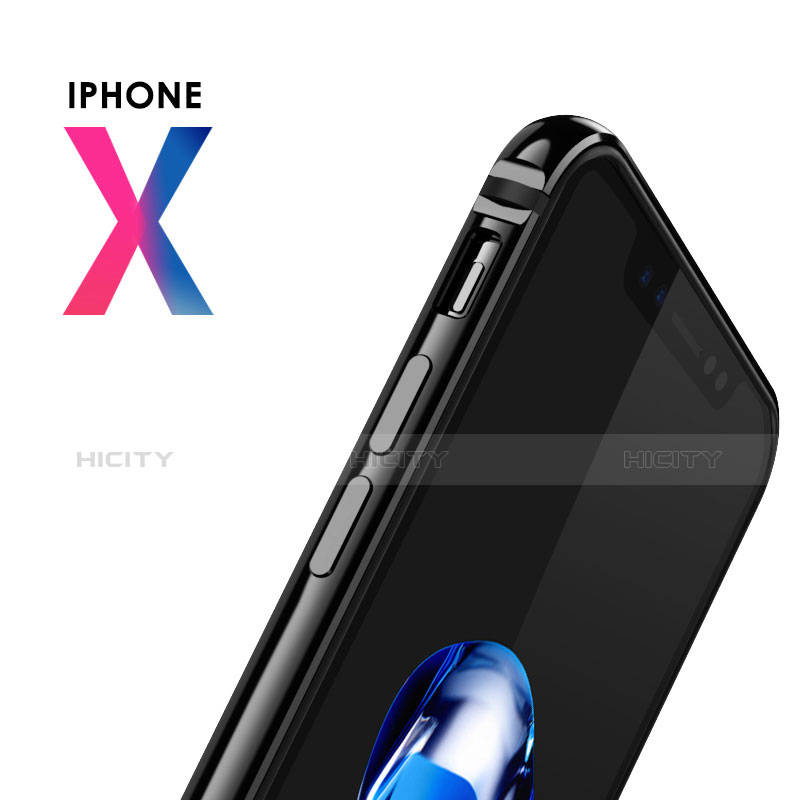 Custodia Silicone Laterale B02 per Apple iPhone Xs Nero