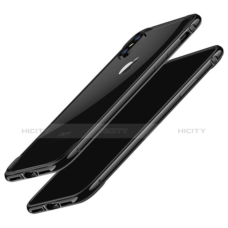 Custodia Silicone Laterale B02 per Apple iPhone Xs Nero