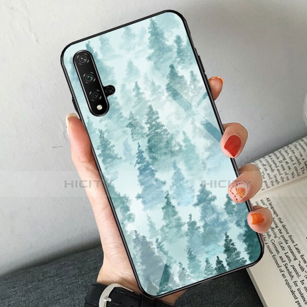 Custodia Silicone Laterale Fantasia Modello Specchio Cover per Huawei Honor 20S Verde