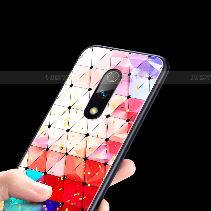 Custodia Silicone Laterale Fantasia Modello Specchio Cover per Realme X Colorato