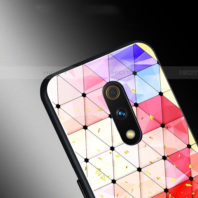 Custodia Silicone Laterale Fantasia Modello Specchio Cover per Realme X Colorato