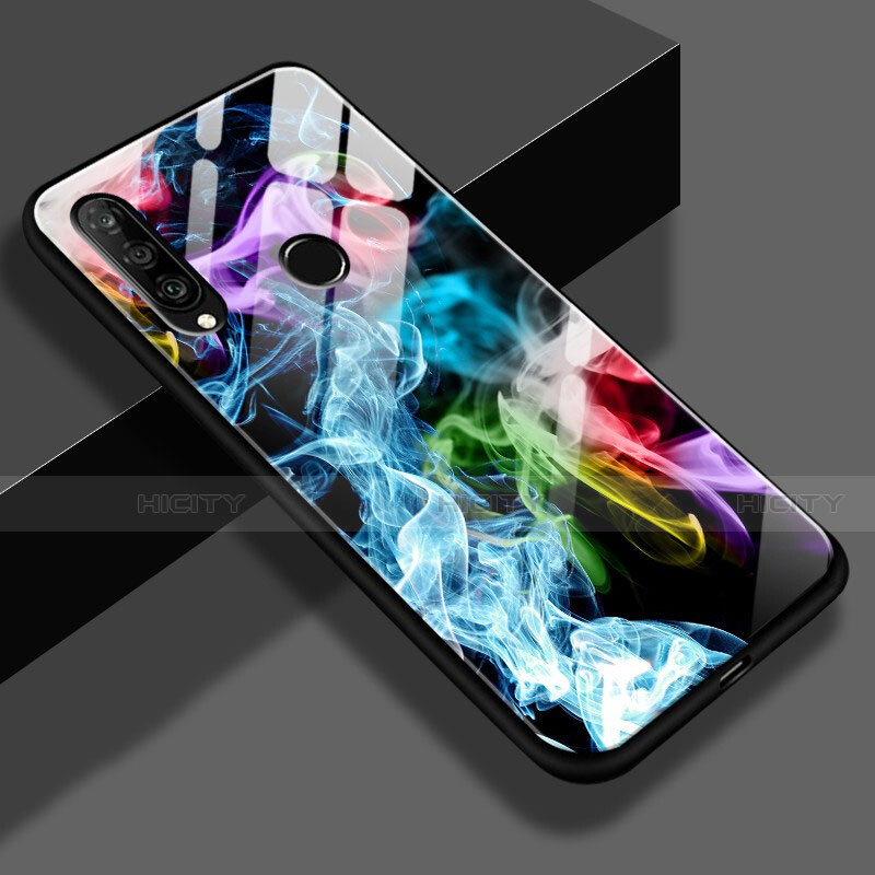 Custodia Silicone Laterale Fantasia Modello Specchio Cover S01 per Huawei P30 Lite XL Multicolore