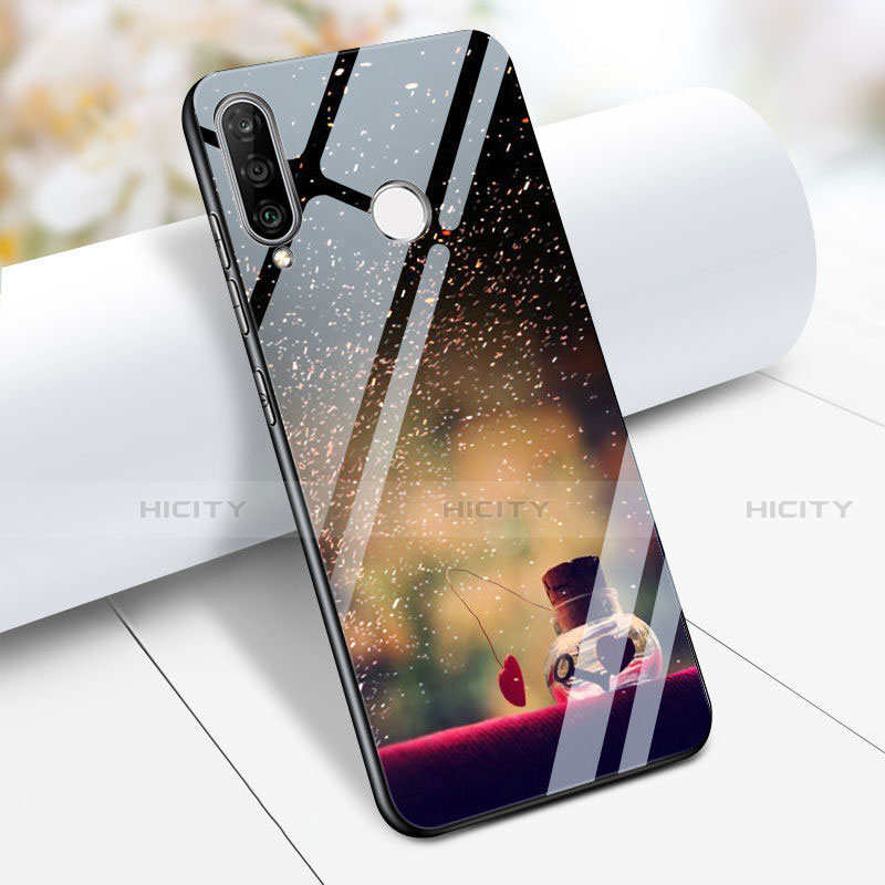 Custodia Silicone Laterale Fantasia Modello Specchio Cover S03 per Huawei P30 Lite XL Multicolore