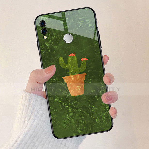 Custodia Silicone Laterale Fiori Specchio Cover per Huawei Honor View 10 Lite Verde