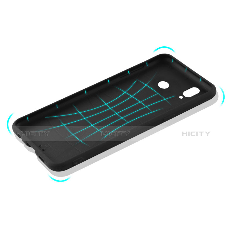 Custodia Silicone Laterale Mistica Luna Stelle Specchio Cover per Huawei Honor 10 Lite Nero