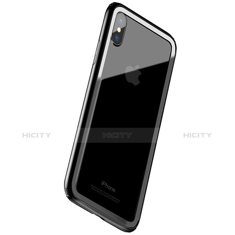 Custodia Silicone Laterale per Apple iPhone X Nero