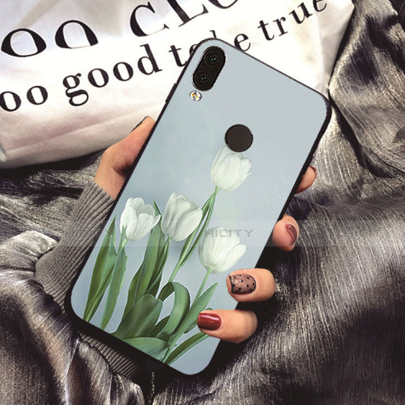 Custodia Silicone Morbida Fantasia Modello Cover per Huawei Nova 3e Nero