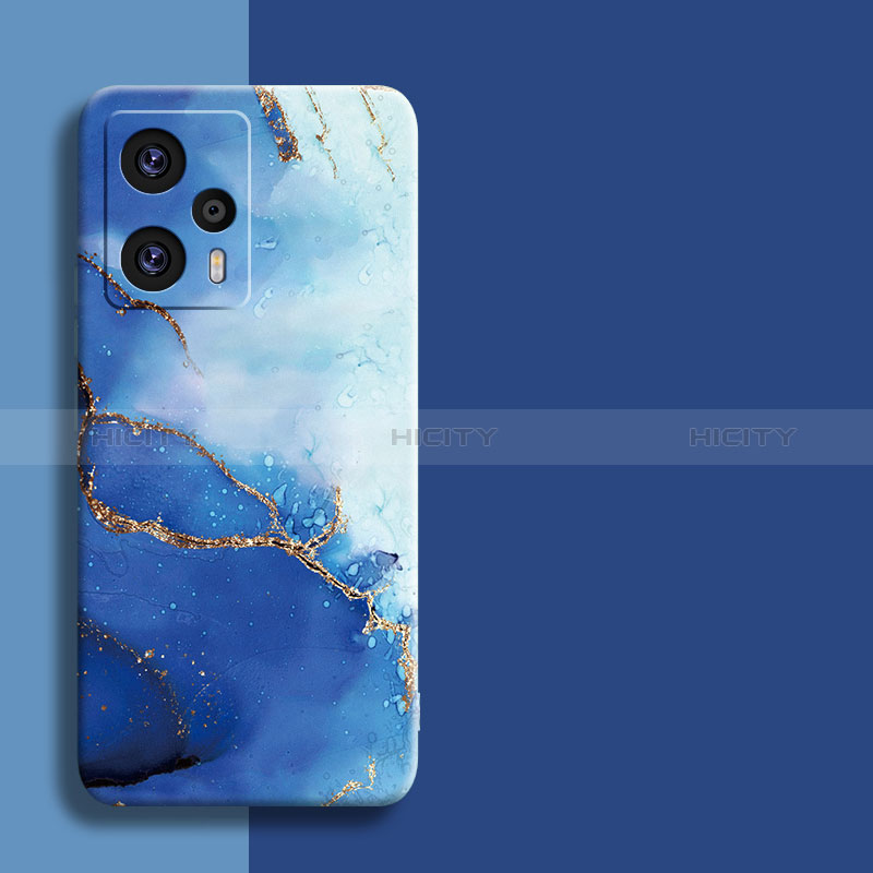 Custodia Silicone Morbida Fantasia Modello Cover per Xiaomi Poco F5 5G Blu