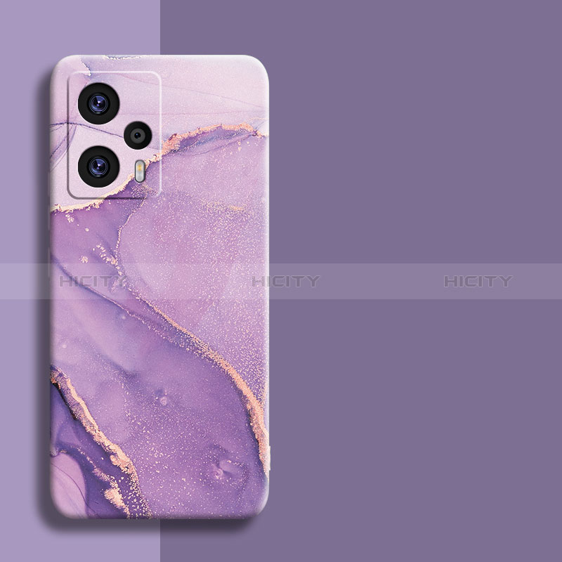 Custodia Silicone Morbida Fantasia Modello Cover per Xiaomi Redmi Note 12 Turbo 5G Viola