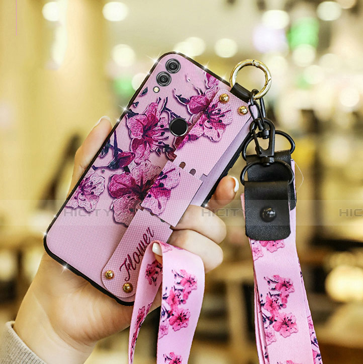 Custodia Silicone Morbida Fiori S01 per Huawei Honor View 10 Lite Rosa