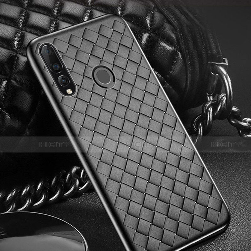 Custodia Silicone Morbida In Pelle Cover A01 per Huawei P Smart+ Plus (2019) Nero