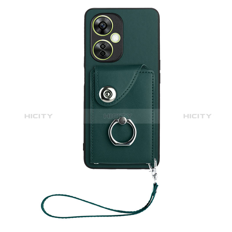 Custodia Silicone Morbida In Pelle Cover BF1 per OnePlus Nord CE 3 Lite 5G Verde Notte