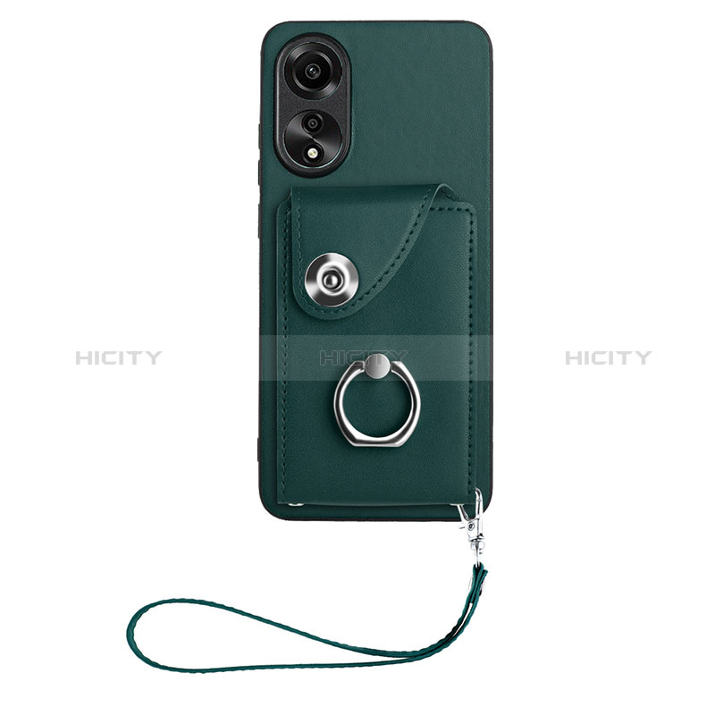 Custodia Silicone Morbida In Pelle Cover BF1 per Oppo A78 4G Verde