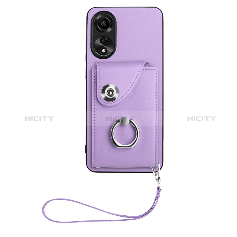 Custodia Silicone Morbida In Pelle Cover BF1 per Oppo A78 4G Viola