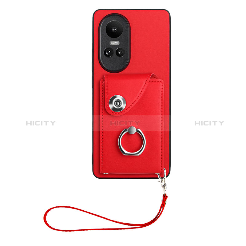 Custodia Silicone Morbida In Pelle Cover BF1 per Oppo Reno10 5G Rosso