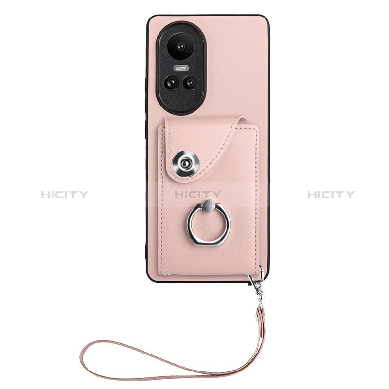 Custodia Silicone Morbida In Pelle Cover BF1 per Oppo Reno10 Pro 5G Oro Rosa