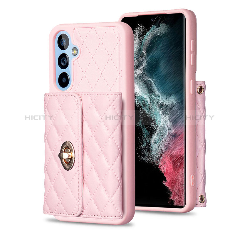 Custodia Silicone Morbida In Pelle Cover BF1 per Samsung Galaxy A54 5G Oro Rosa