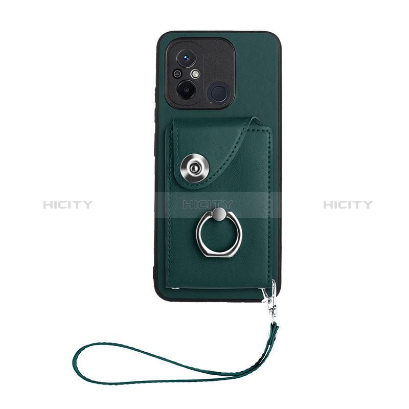 Custodia Silicone Morbida In Pelle Cover BF1 per Xiaomi Poco C55 Verde Notte