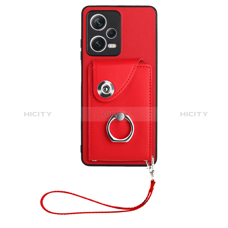 Custodia Silicone Morbida In Pelle Cover BF1 per Xiaomi Poco X5 5G Rosso