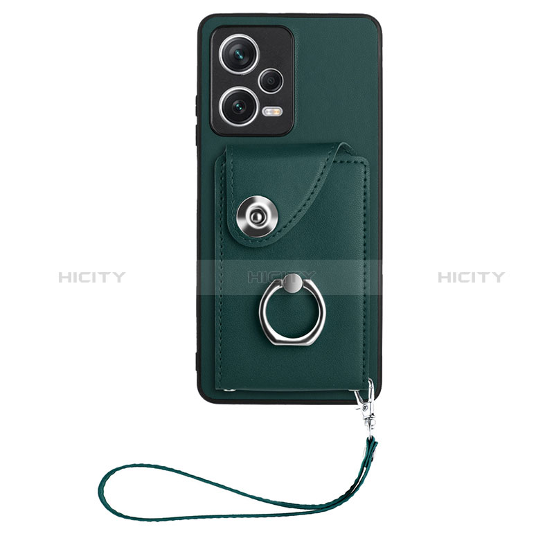 Custodia Silicone Morbida In Pelle Cover BF1 per Xiaomi Poco X5 5G Verde Notte