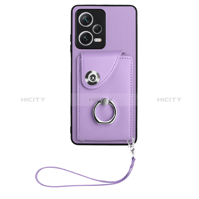 Custodia Silicone Morbida In Pelle Cover BF1 per Xiaomi Redmi Note 12 5G Viola