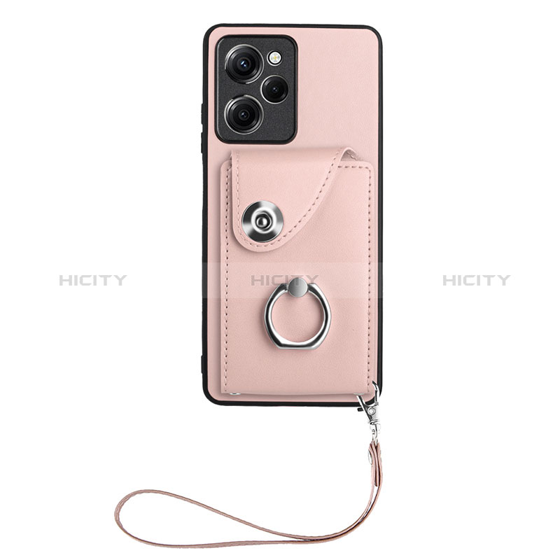 Custodia Silicone Morbida In Pelle Cover BF1 per Xiaomi Redmi Note 12 Pro Speed 5G Oro Rosa