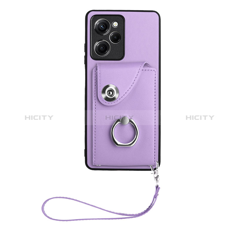 Custodia Silicone Morbida In Pelle Cover BF1 per Xiaomi Redmi Note 12 Pro Speed 5G Viola