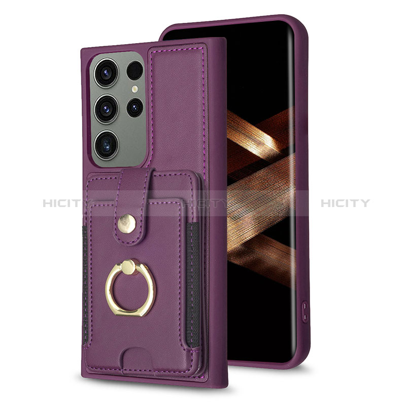 Custodia Silicone Morbida In Pelle Cover BF2 per Samsung Galaxy S25 Ultra 5G Viola