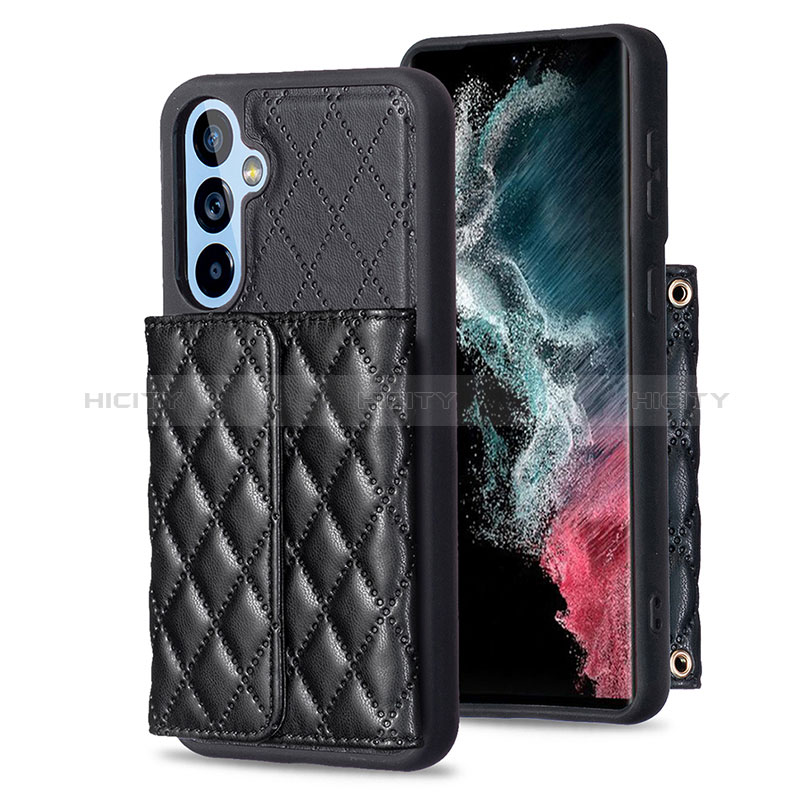 Custodia Silicone Morbida In Pelle Cover BF3 per Samsung Galaxy A54 5G Nero