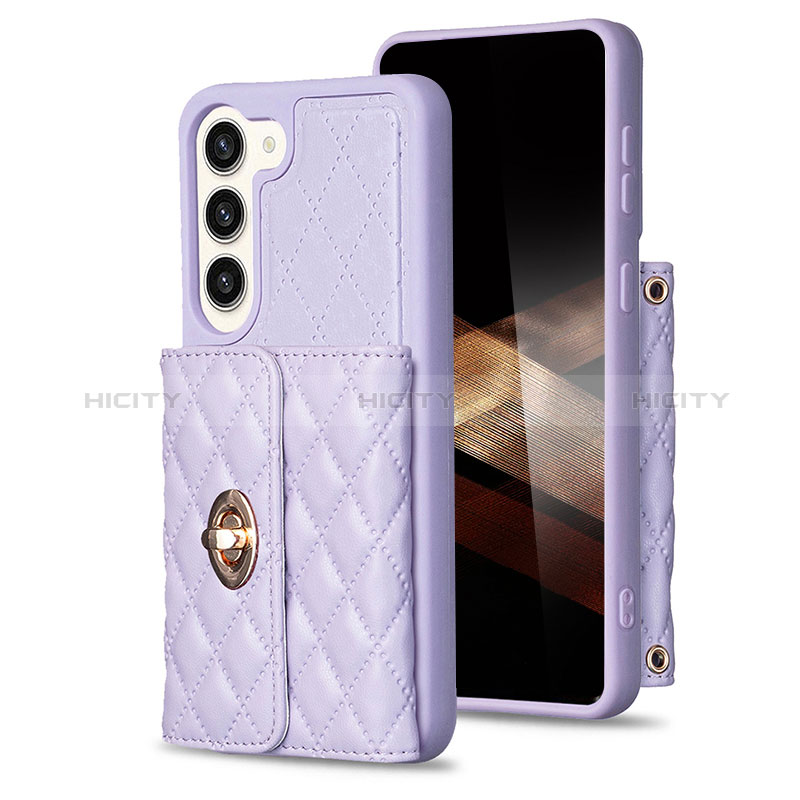 Custodia Silicone Morbida In Pelle Cover BF3 per Samsung Galaxy S24 5G Lavanda