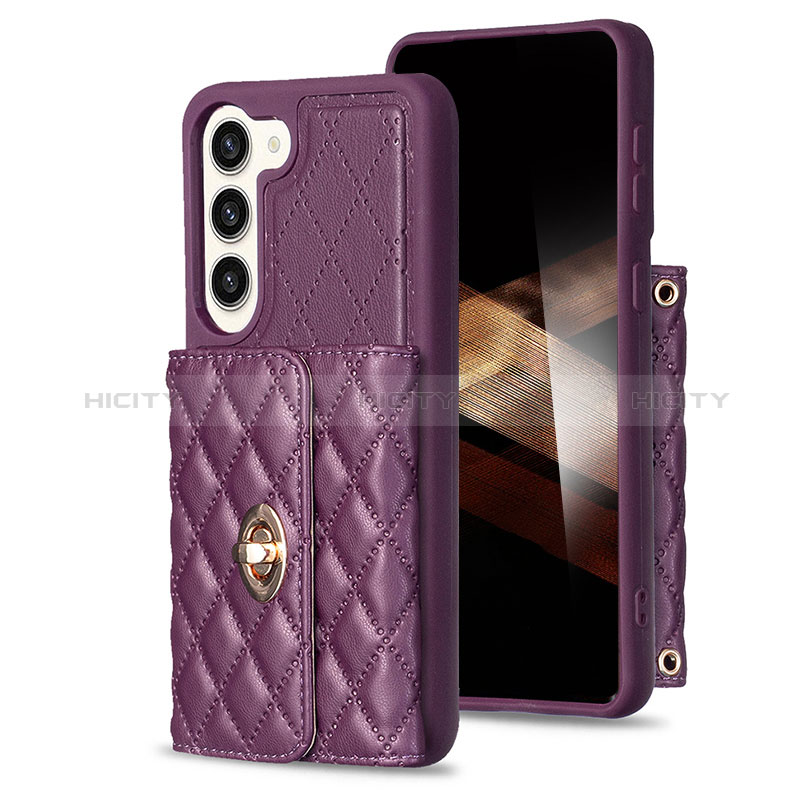 Custodia Silicone Morbida In Pelle Cover BF3 per Samsung Galaxy S25 5G Viola