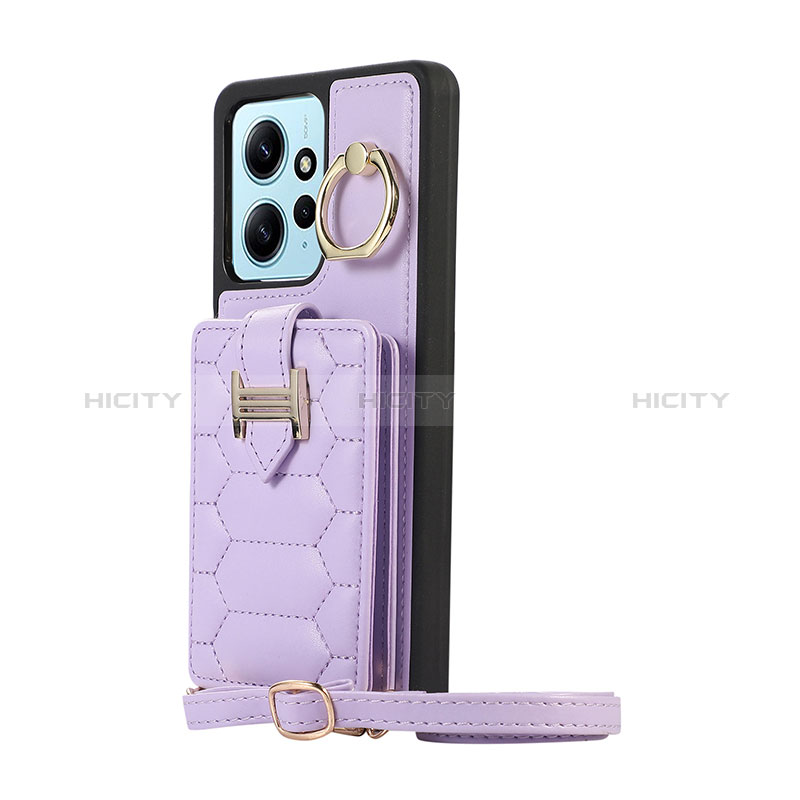 Custodia Silicone Morbida In Pelle Cover BF3 per Xiaomi Redmi Note 12 4G Lavanda