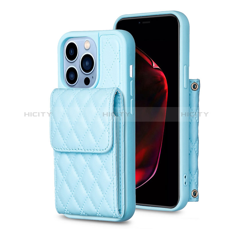 Custodia Silicone Morbida In Pelle Cover BF4 per Apple iPhone 16 Pro Max Blu