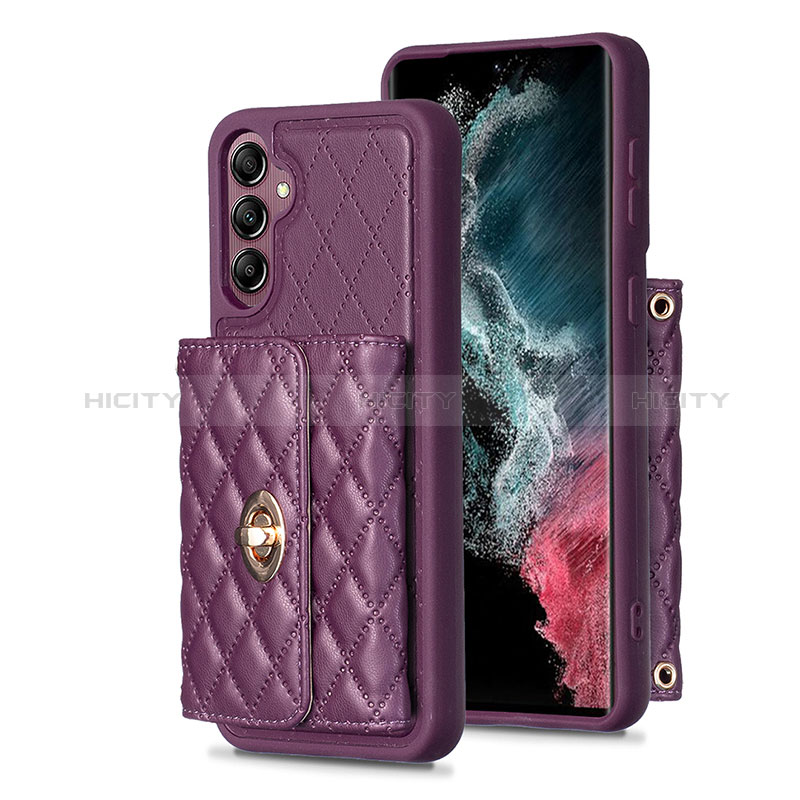 Custodia Silicone Morbida In Pelle Cover BF4 per Samsung Galaxy A14 4G Viola