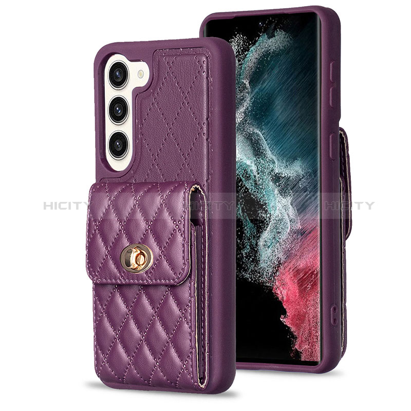 Custodia Silicone Morbida In Pelle Cover BF4 per Samsung Galaxy S22 Plus 5G Viola