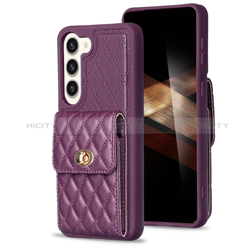 Custodia Silicone Morbida In Pelle Cover BF4 per Samsung Galaxy S24 Plus 5G Viola