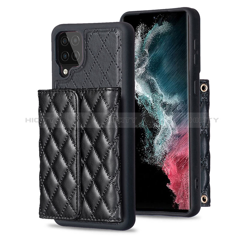 Custodia Silicone Morbida In Pelle Cover BF5 per Samsung Galaxy A12 Nero