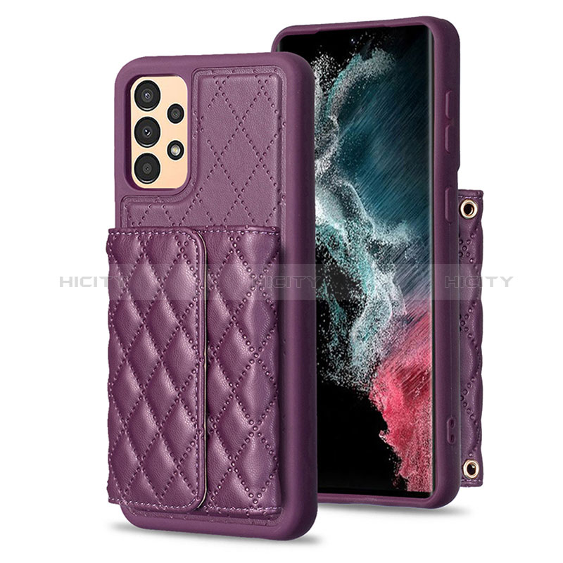 Custodia Silicone Morbida In Pelle Cover BF5 per Samsung Galaxy A13 4G Viola